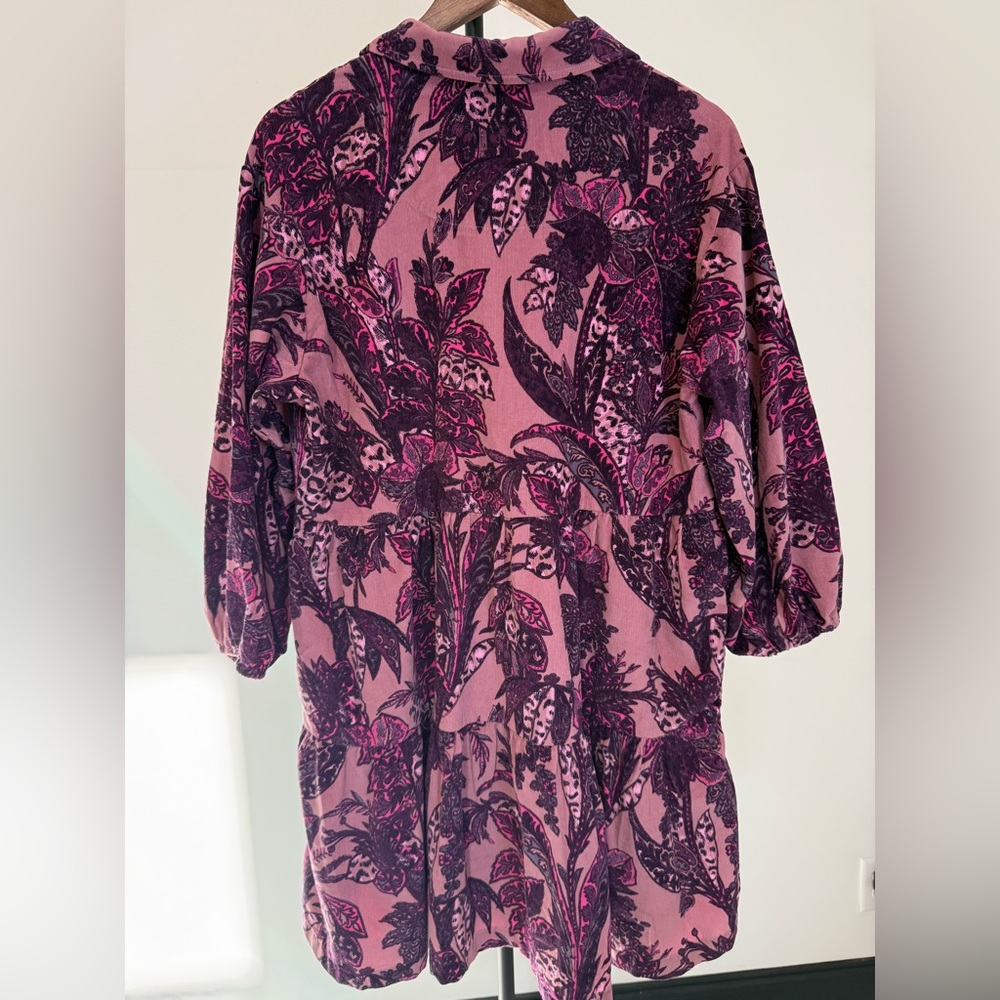 Anthropologie The Bettina Corduroy Tiered Mini Shirt Dress by Maeve. Size M - Picture 7 of 11